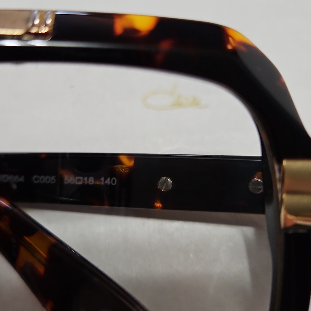 Cazal Legends Tortoiseshell Aviator Frames with Gold Accents Mens Or Womens - Picture 9 of 16